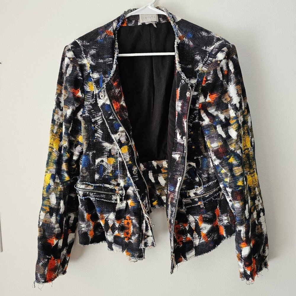 Women's XL 1. STATE Abstract Blazer